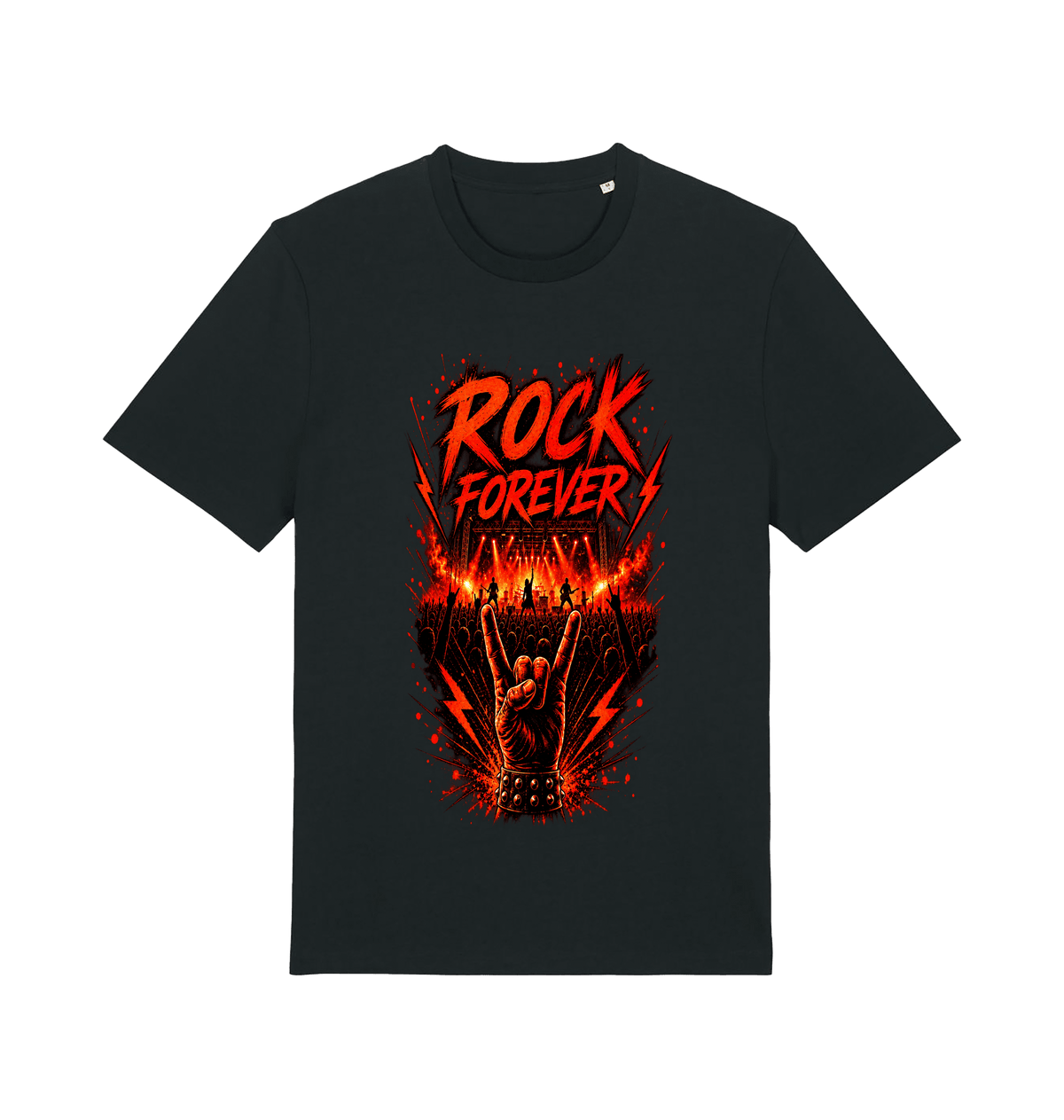 Black Printed T-shirt Front
