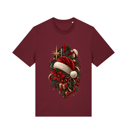 Burgundy Printed T-shirt Front