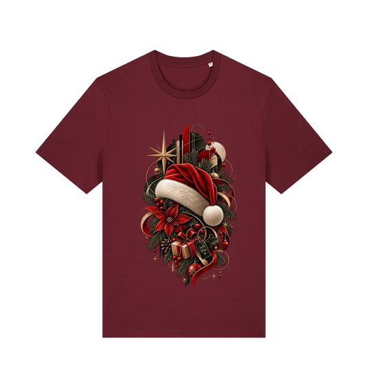 Burgundy Printed T-shirt Front