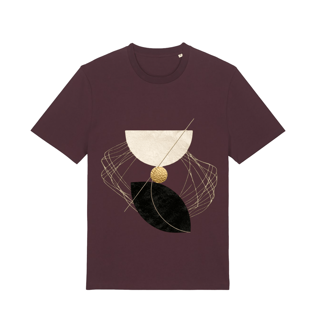 Red Brown Printed T-shirt Front