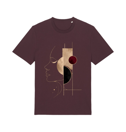 Red Brown Printed T-shirt Front