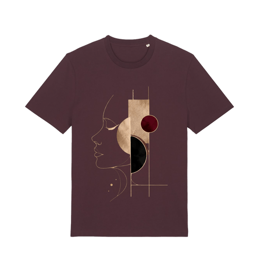 Red Brown Printed T-shirt Front