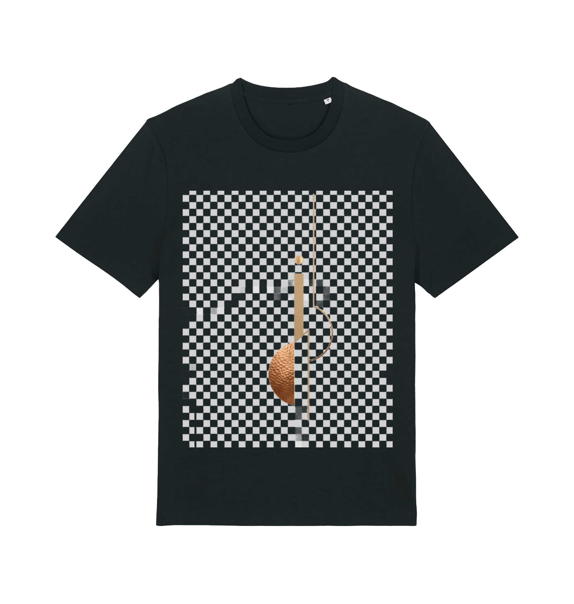 Black Printed T-shirt Front