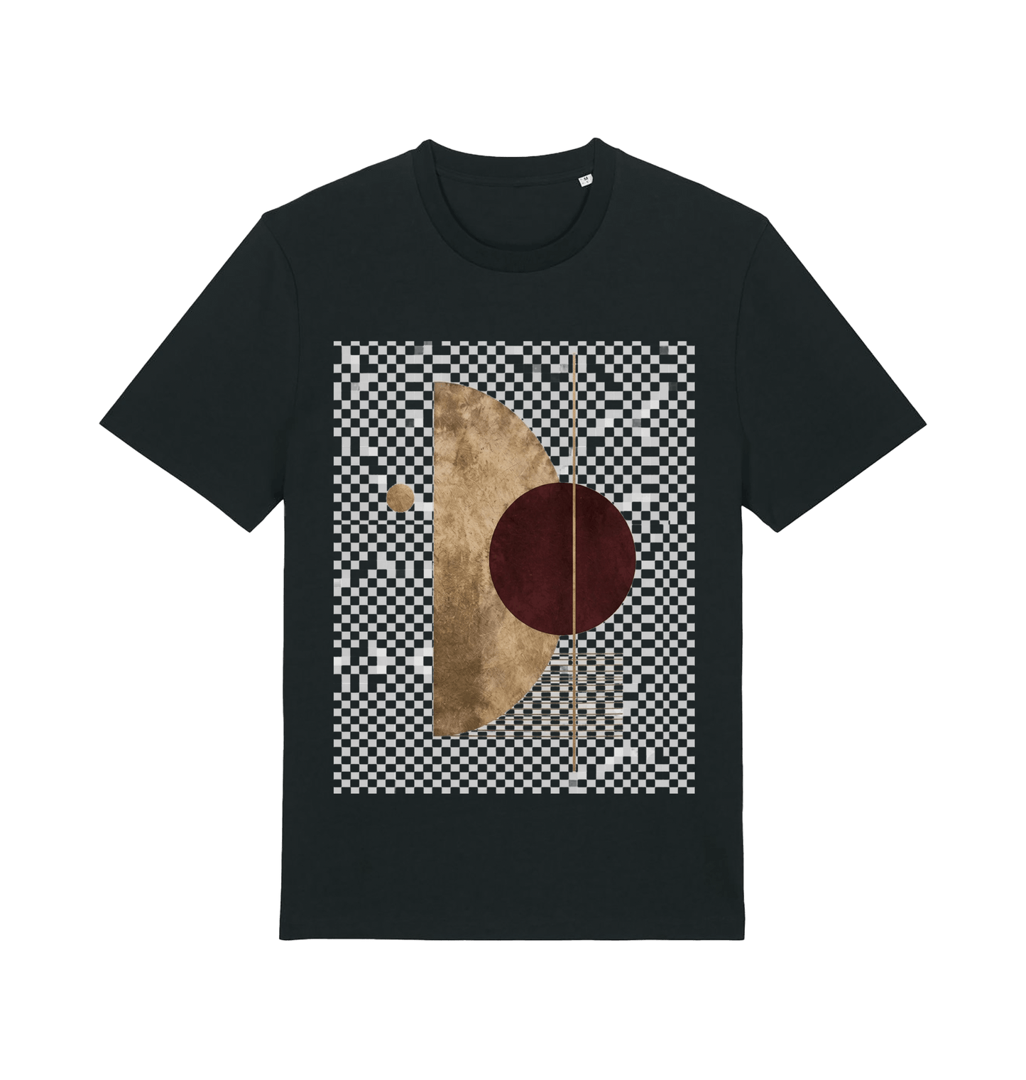Black Printed T-shirt Front