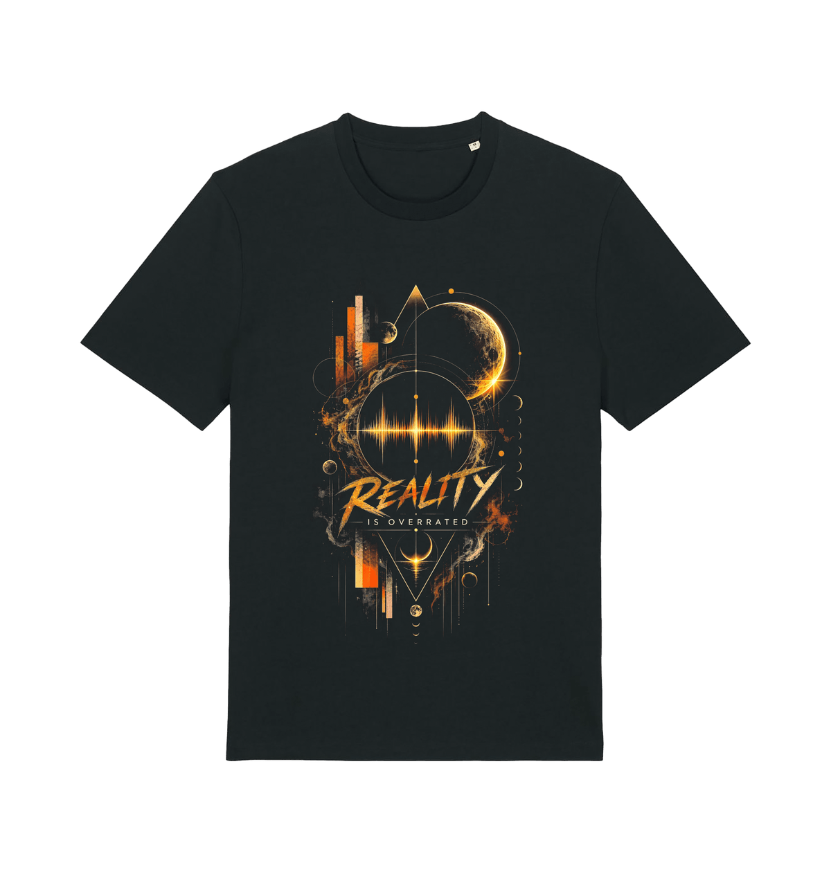 Black Printed T-shirt Front