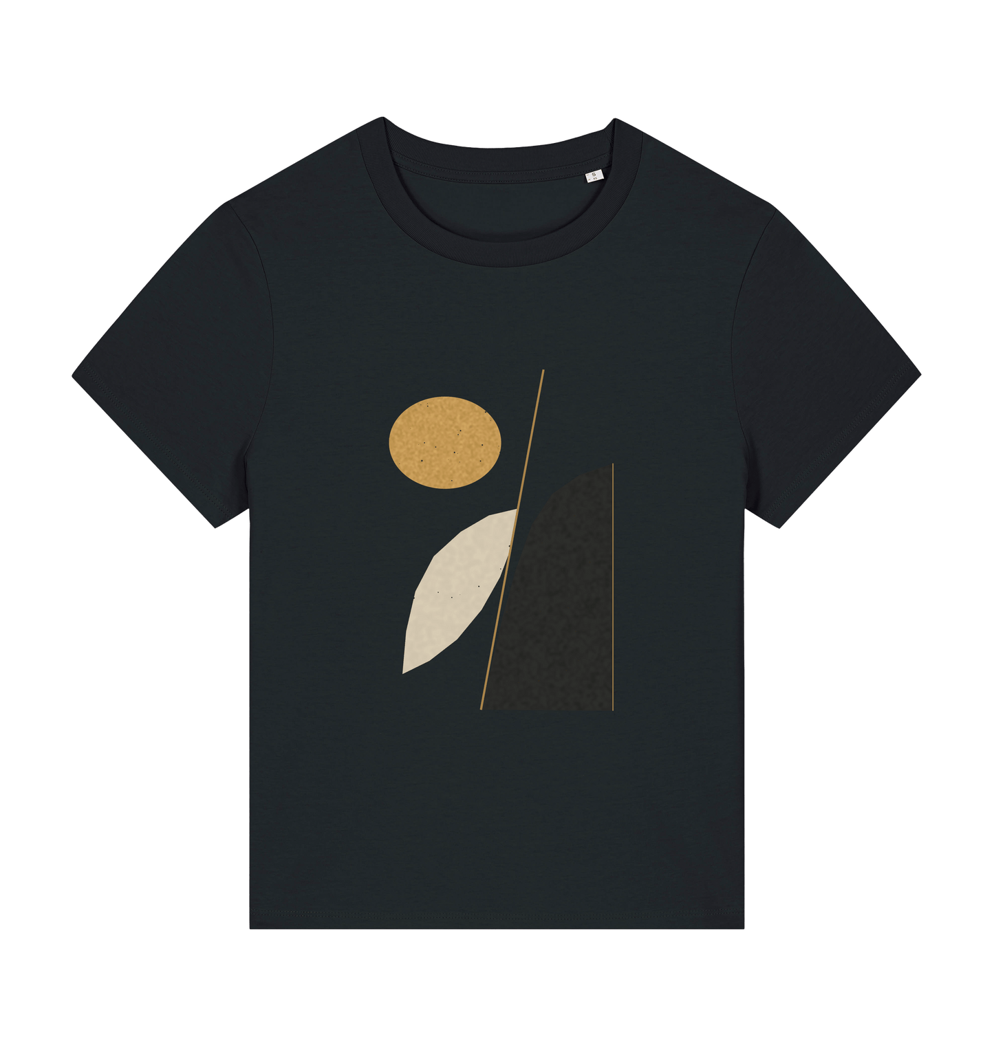 Black Printed T-shirt Front