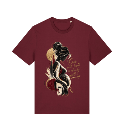 Burgundy Printed T-shirt Front
