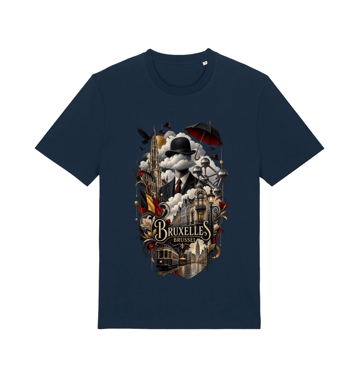 French Navy Printed T-shirt Front