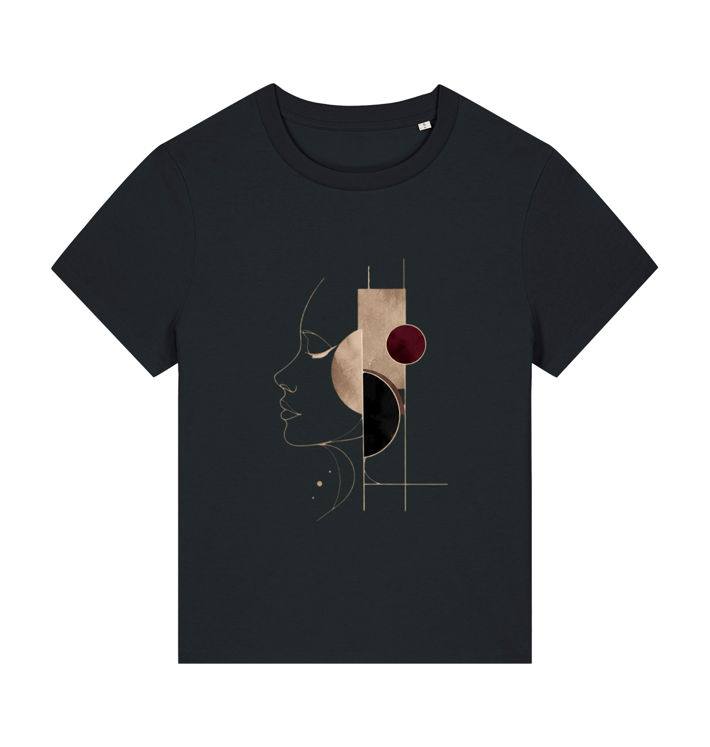 Black Printed T-shirt Front