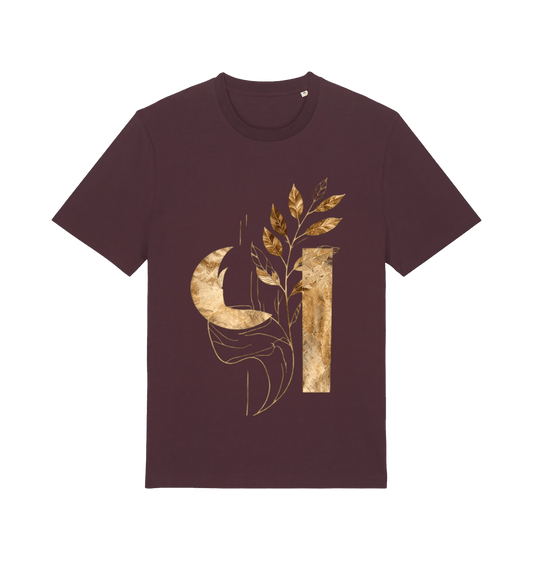 Red Brown Printed T-shirt Front