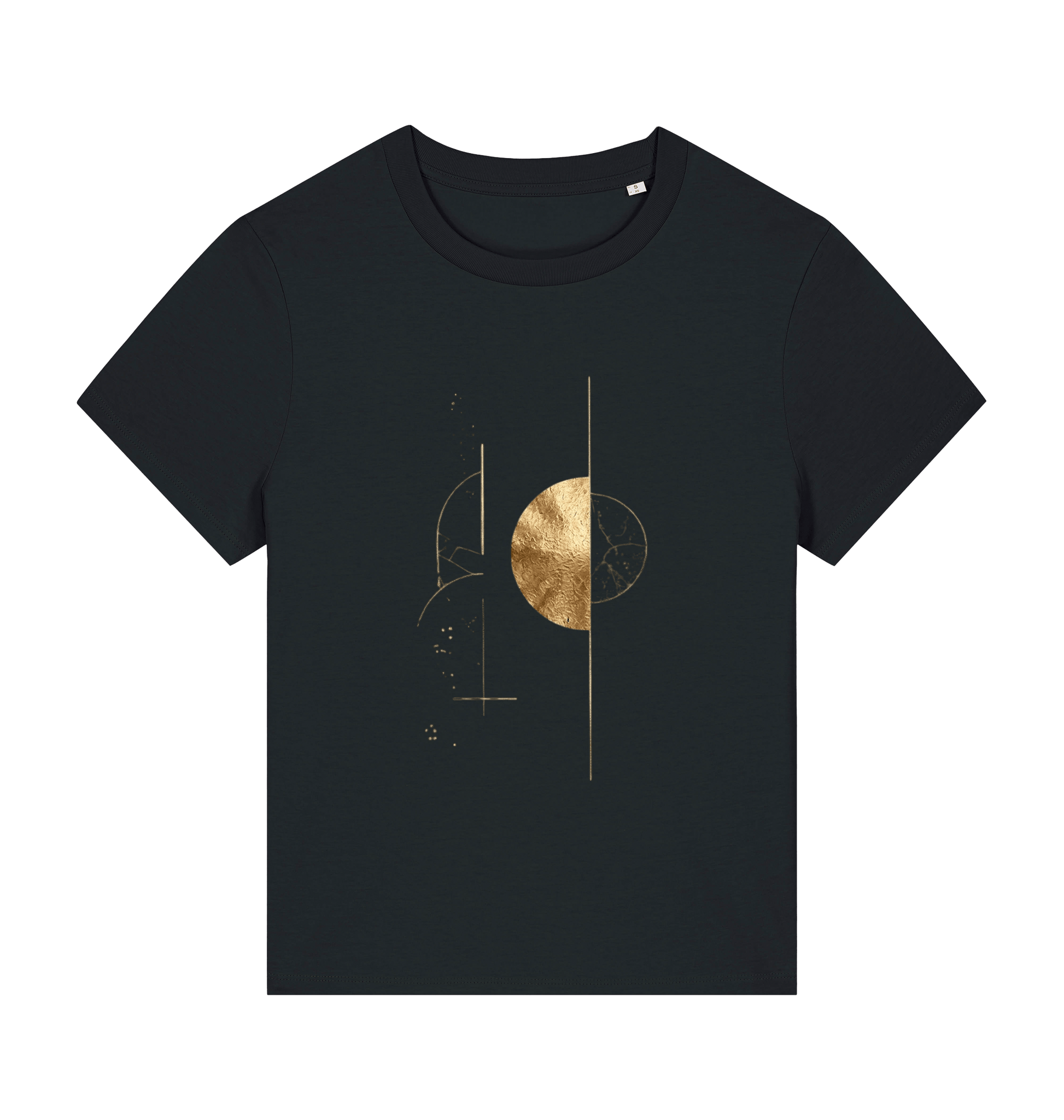 Black Printed T-shirt Front