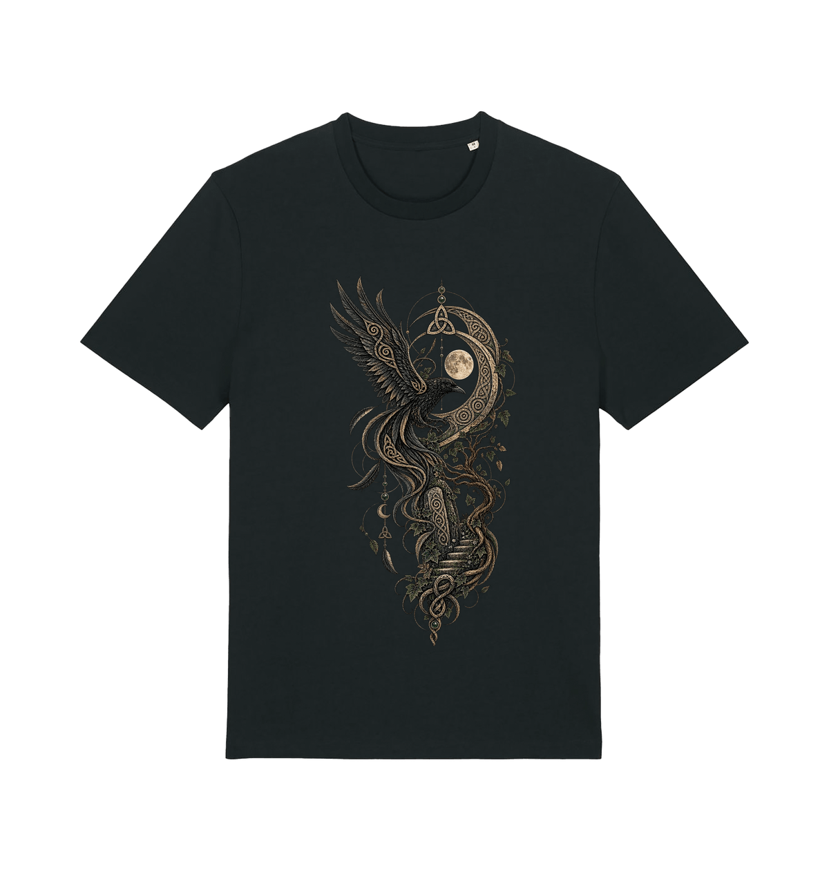 Black Printed T-shirt Front