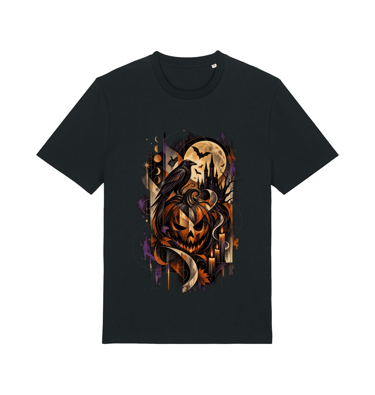 Black Printed T-shirt Front