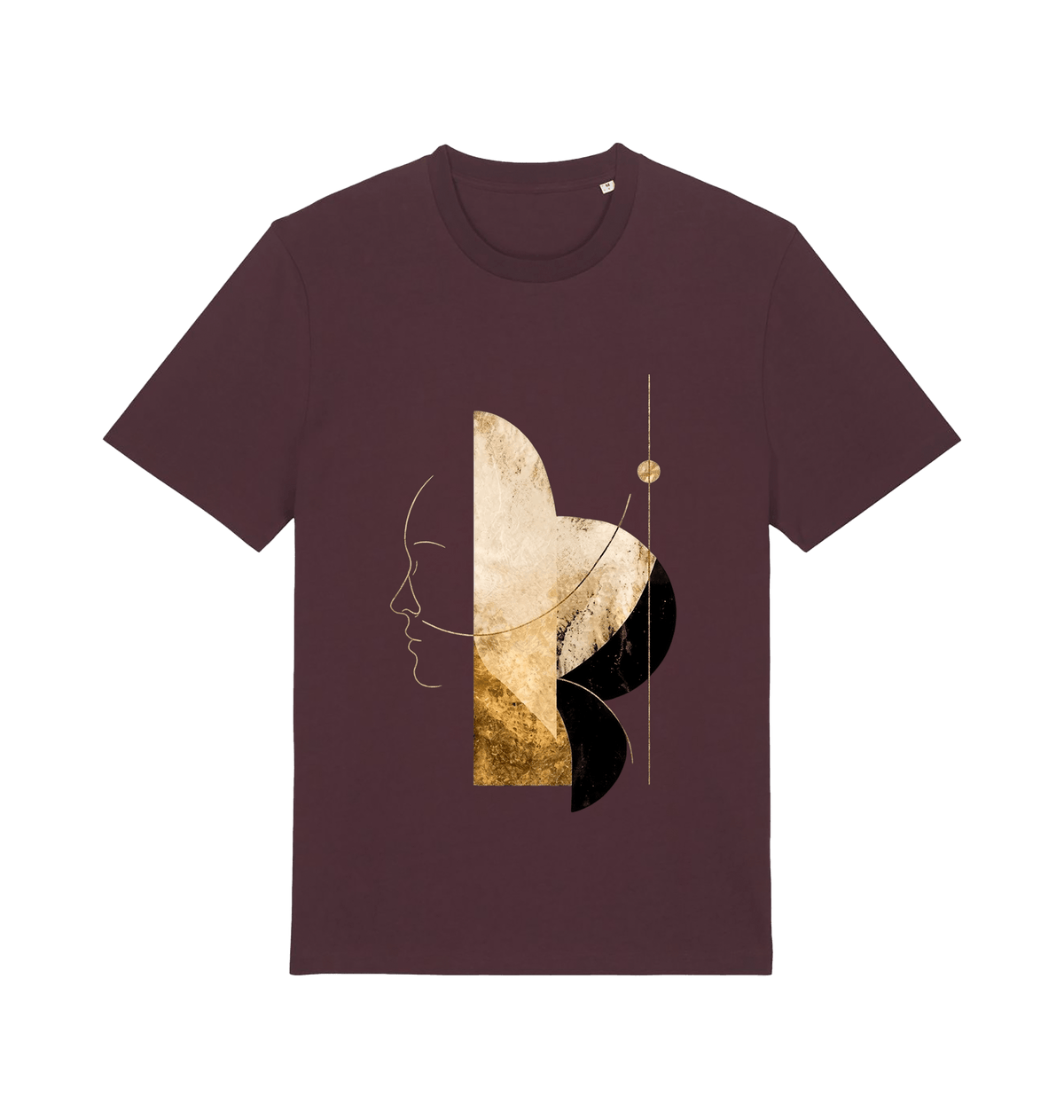 Red Brown Printed T-shirt Front