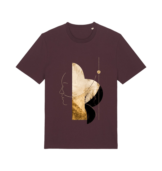 Red Brown Printed T-shirt Front