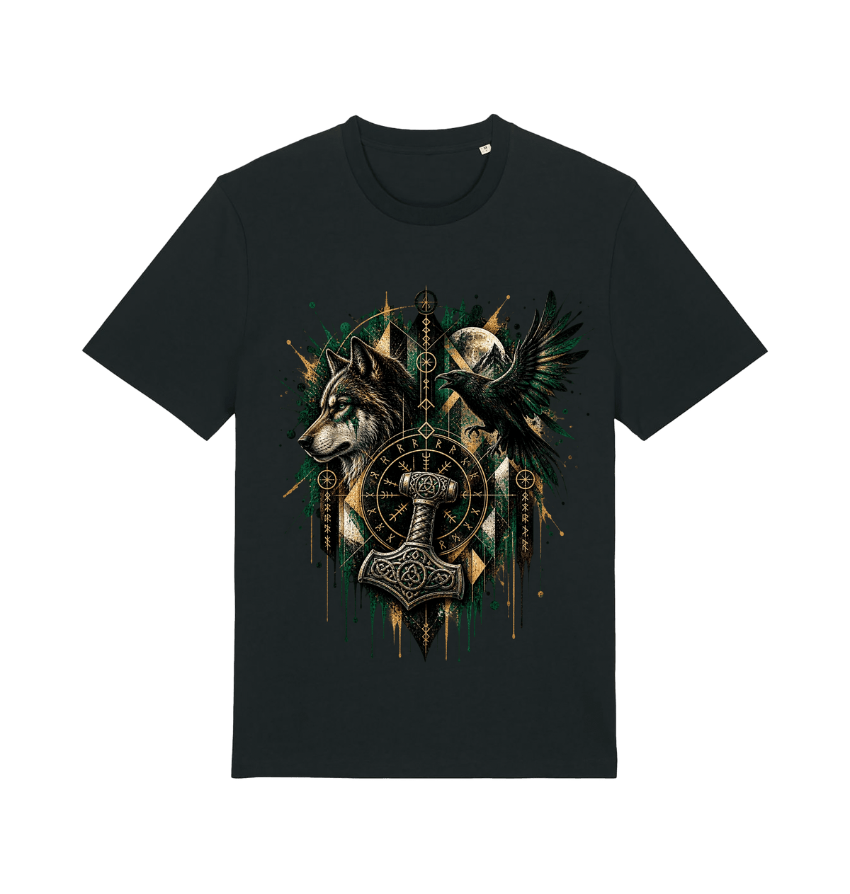 Black Printed T-shirt Front