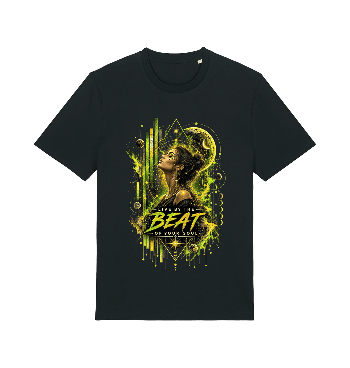 Black Printed T-shirt Front
