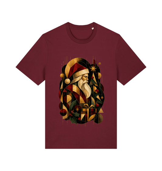 Burgundy Printed T-shirt Front