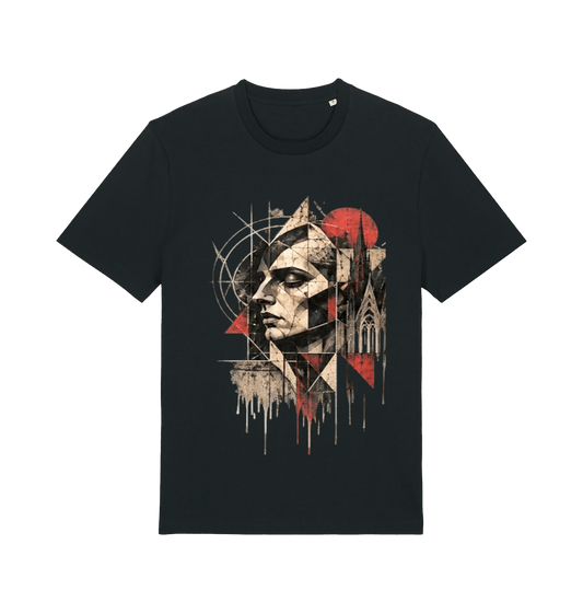 Black Printed T-shirt Front