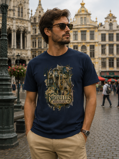 Brussels Art Nouveau | Belgium Souvenir Graphic T-Shirt