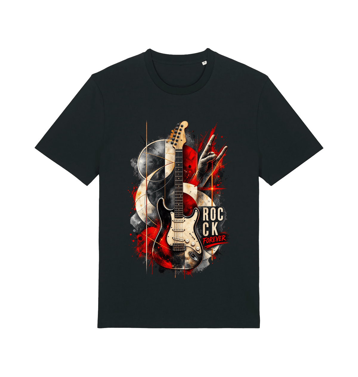 Black Printed T-shirt Front