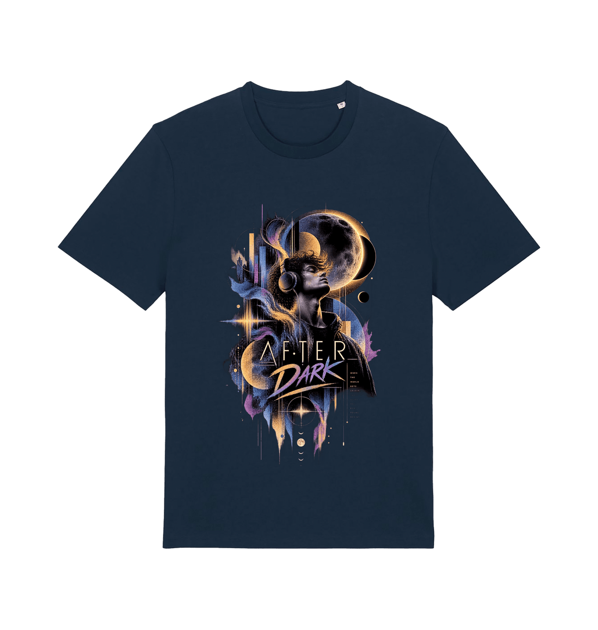 French Navy Printed T-shirt Front