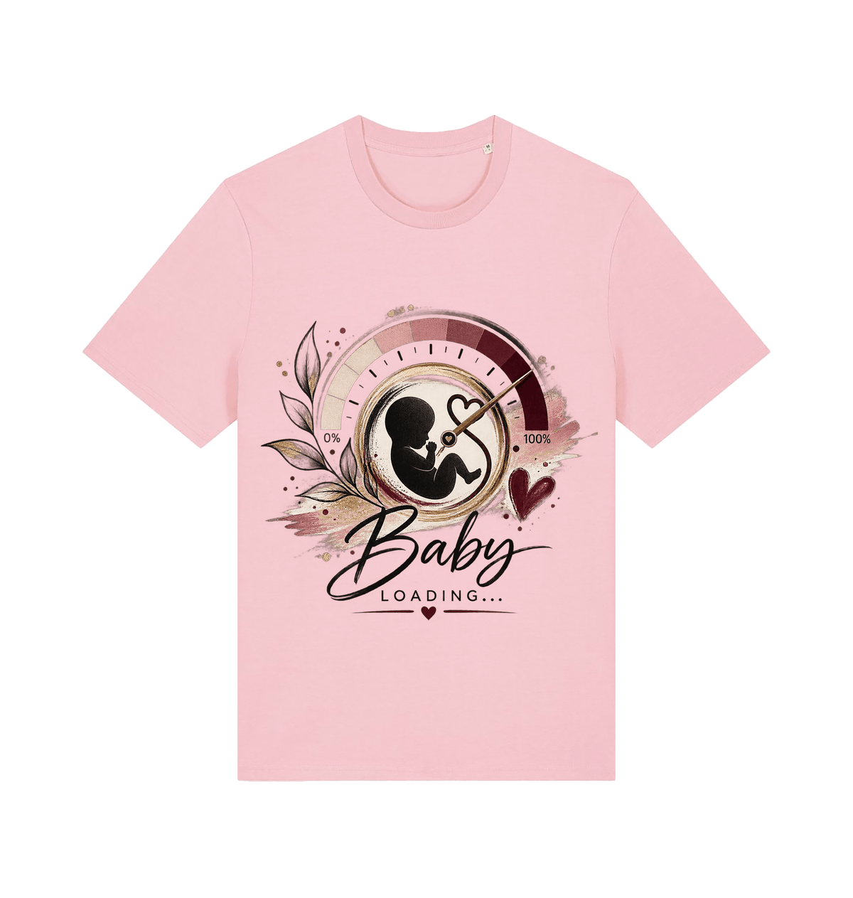 Cotton Pink Printed T-shirt Front