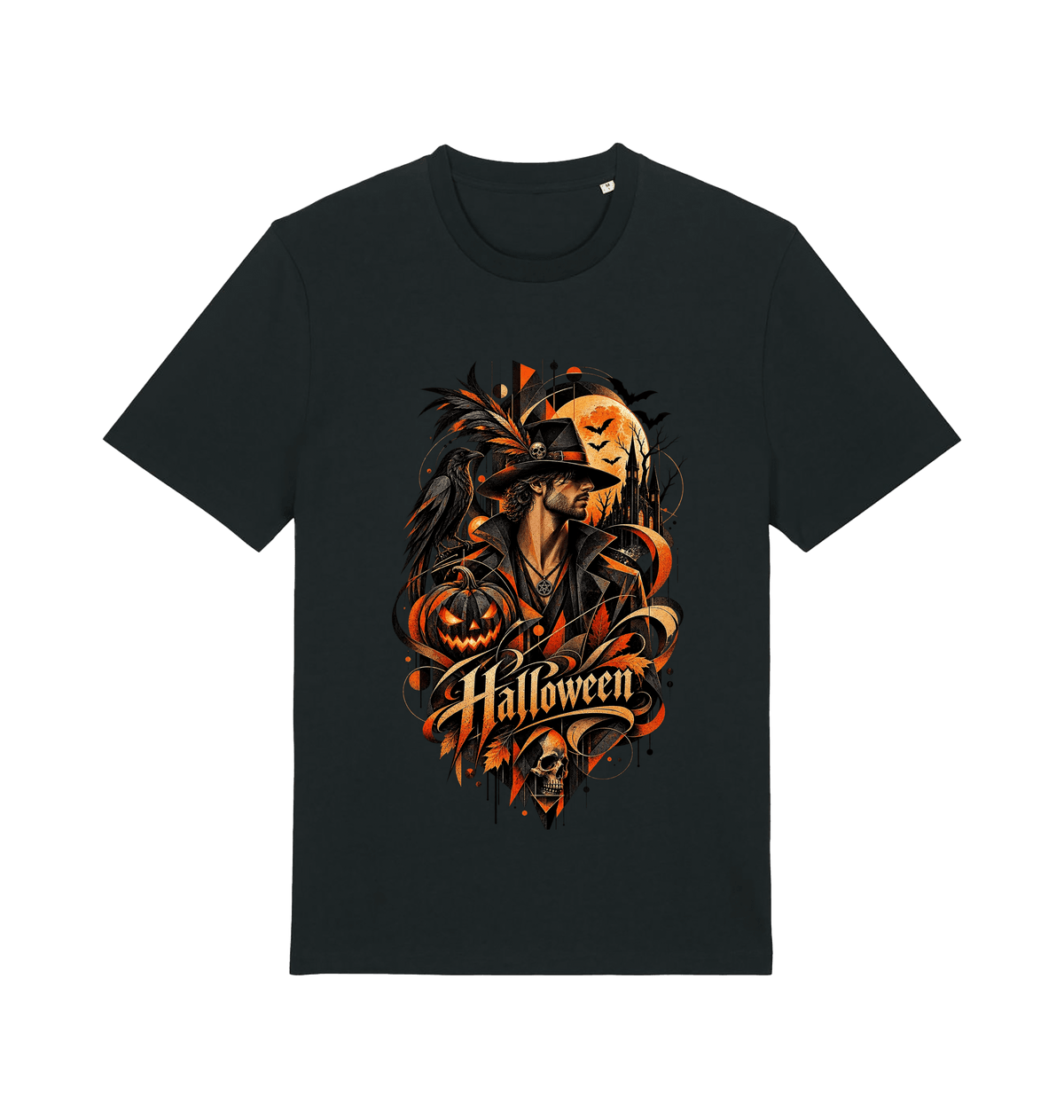 Black Printed T-shirt Front