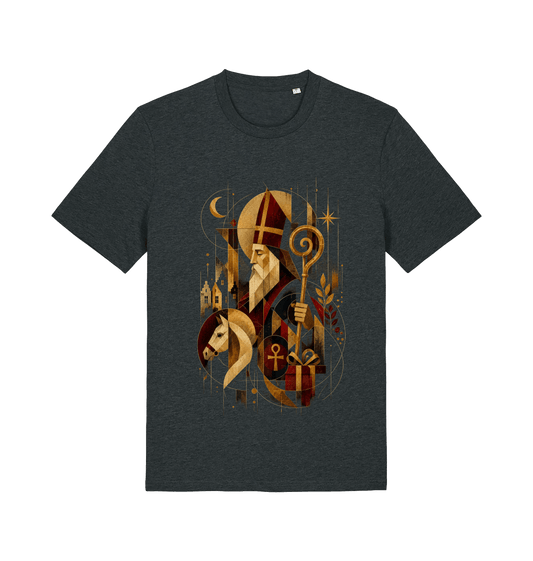 Dark Heather Grey Printed T-shirt Front