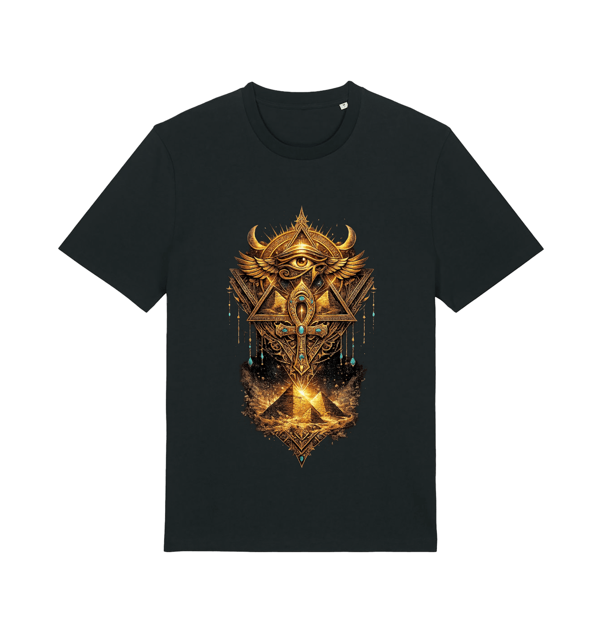 Black Printed T-shirt Front