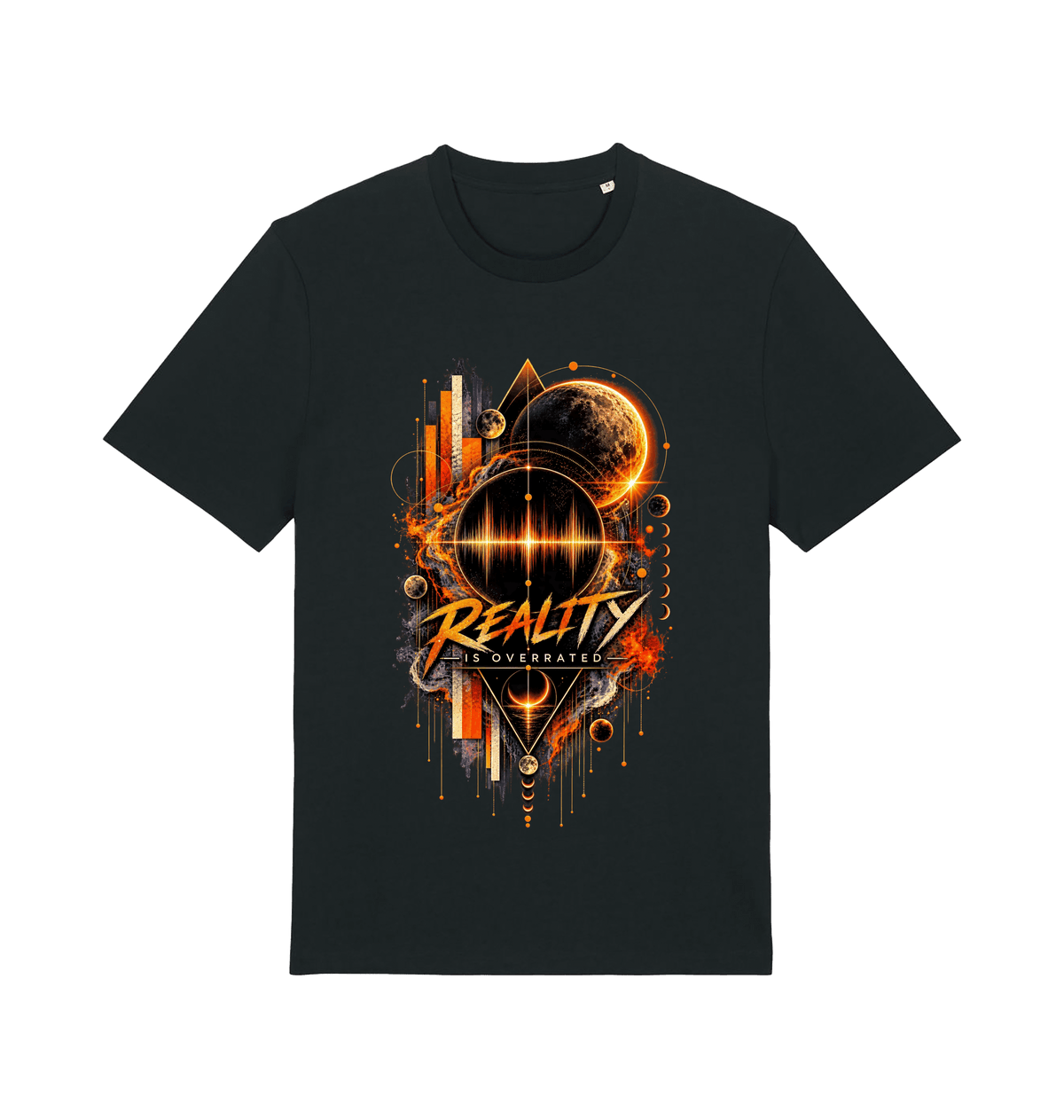 Black Printed T-shirt Front