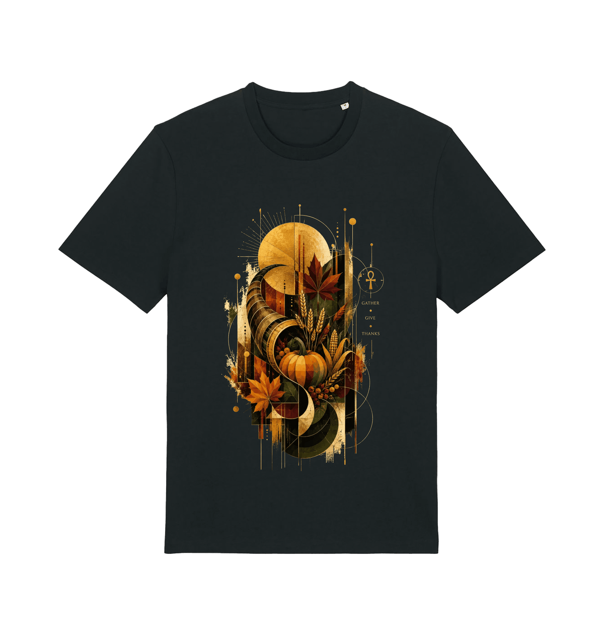 Black Printed T-shirt Front