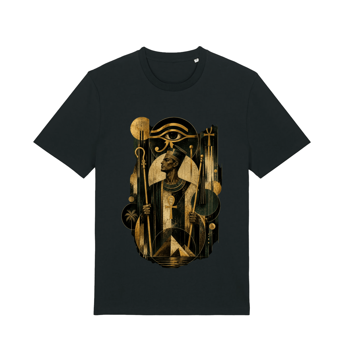 Black Printed T-shirt Front