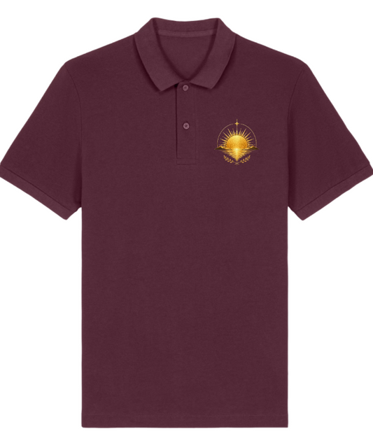 Earth Golden Horizon | Men’s Heritage Graphic Polo Shirt