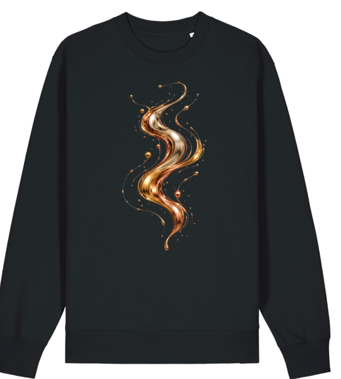 Gilded Current | Unisex Abstract Graphic Sweatshirt